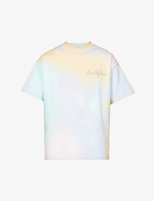 BLUE SKY INN: Brand-embroidered tie-dye cotton T-shirt