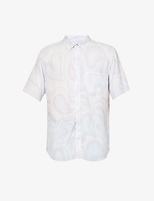 JACQUEMUS: La Chemise Melo patterned-print relaxed-fit woven shirt