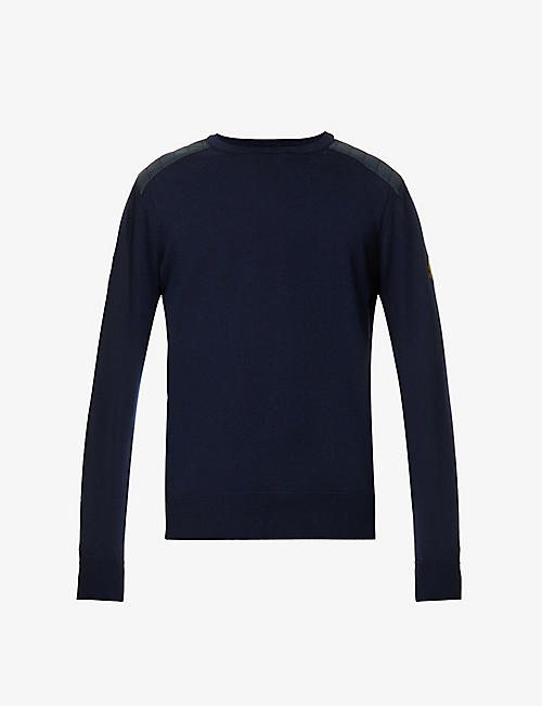 BELSTAFF: Kerrigan shoulder-panel wool-knit jumper