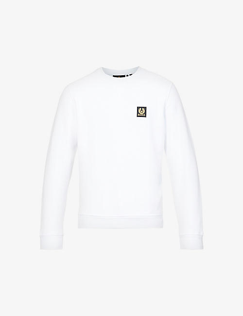 BELSTAFF: Logo-patch loose-fit cotton-jersey sweatshirt