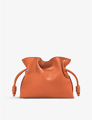 LOEWE: Flamenco chain mini leather clutch bag