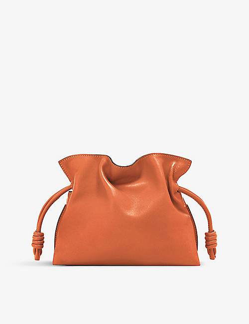 LOEWE: Flamenco chain mini leather clutch bag