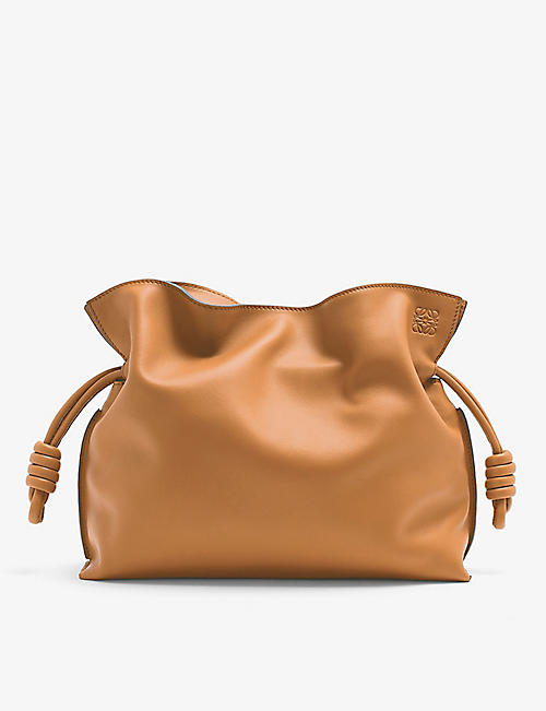 LOEWE: Flamenco leather clutch bag