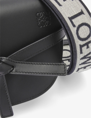 Shop Loewe Womens Black Gate Dual Mini Leather Cross-body Bag