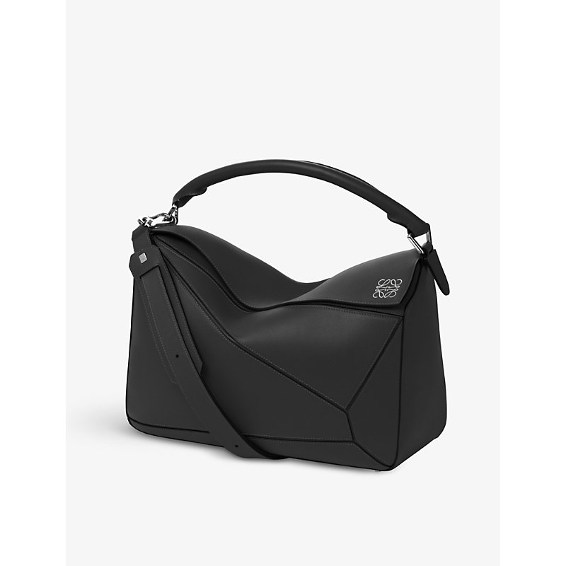 Loewe Womens Black Puzzle Leather Cross-body Bag