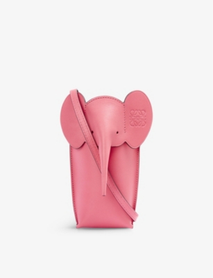 Shop Loewe Elephant Leather Cross-body Bag In Pink