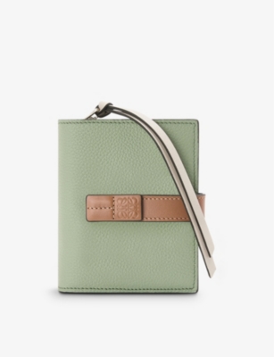 LOEWE: Compact logo-embossed leather wallet