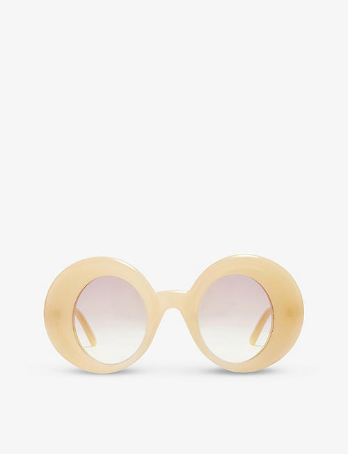LOEWE: G736270X05 oversized round-frame acetate sunglasses