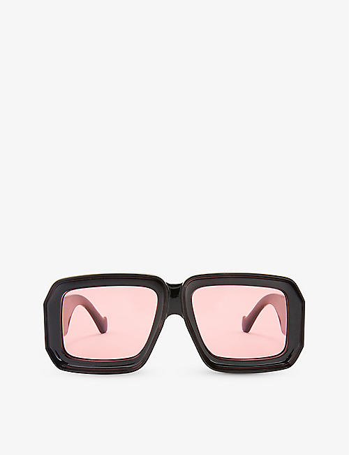 LOEWE: Loewe x Paula's Ibiza Dive In Mask square-frame acetate sunglasses