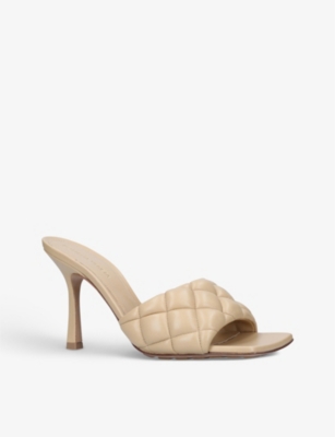 BOTTEGA VENETA Padded quilted-leather heeled mules