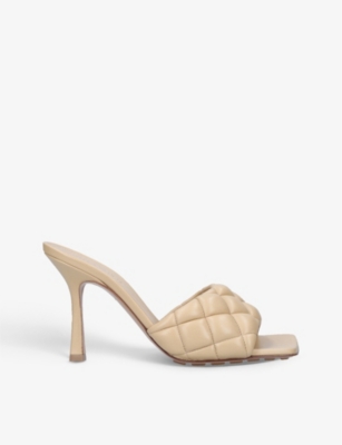 BOTTEGA VENETA Padded quilted-leather heeled mules