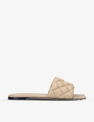 BOTTEGA VENETA: Square-toe intrecciato-woven leather mules