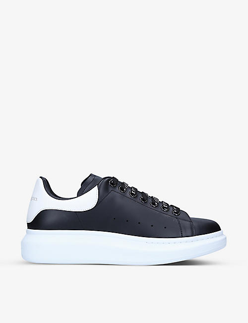 ALEXANDER MCQUEEN: Show leather mid-top trainers