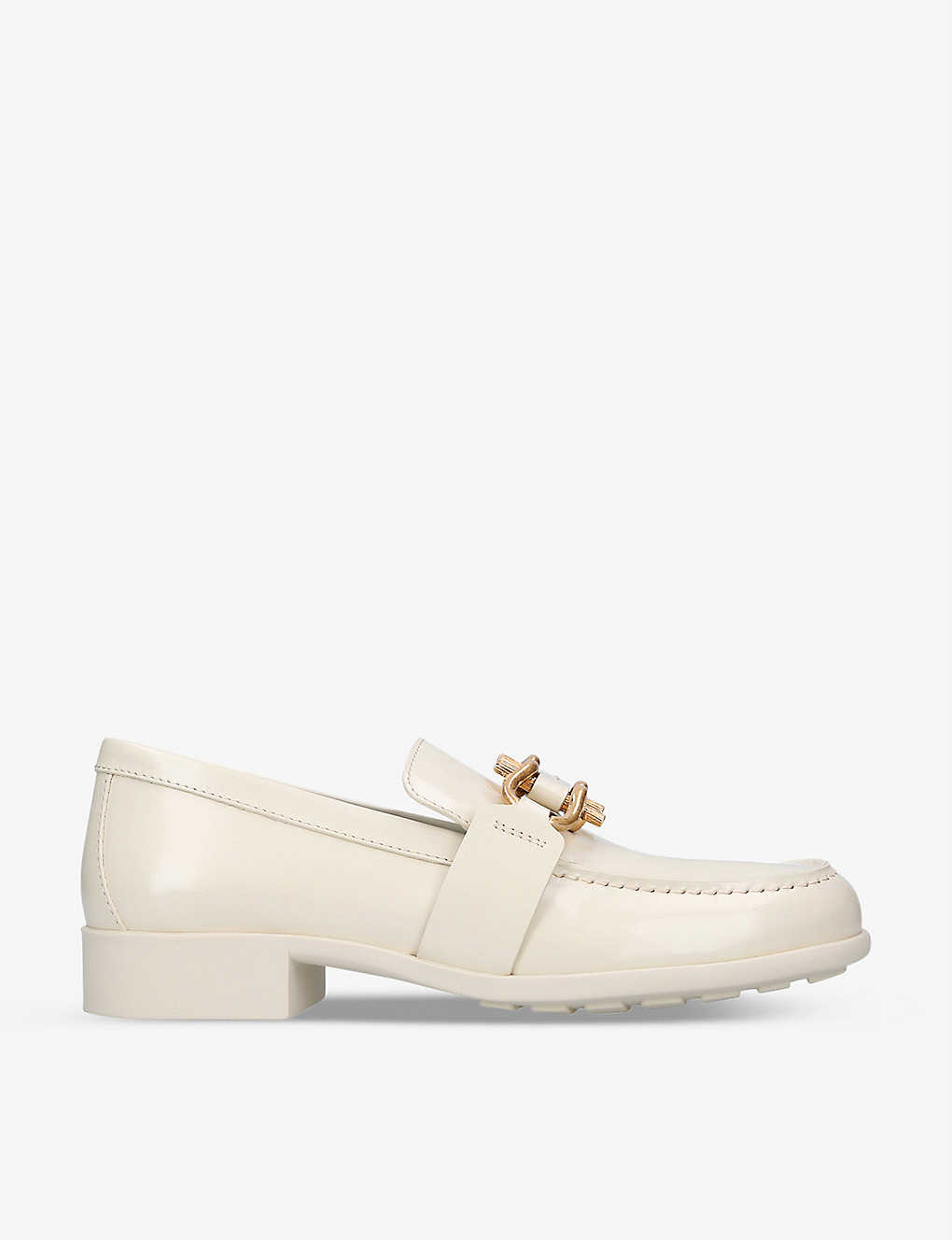 Bottega Veneta Madame Horse-bit-embellished Leather Loafers In Cream