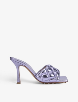 Bottega Veneta Padded Reflection Matelasse Sandals In Lilac