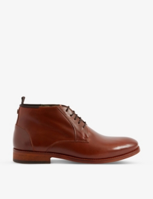 Barbour Benwell Leather Chukka Boots In Brown