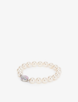 VIVIENNE WESTWOOD JEWELLERY - Loelia brass and faux-pearl bracelet