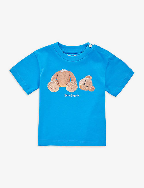 PALM ANGELS: Bear-print cotton-jersey T-shirt 3-24 months