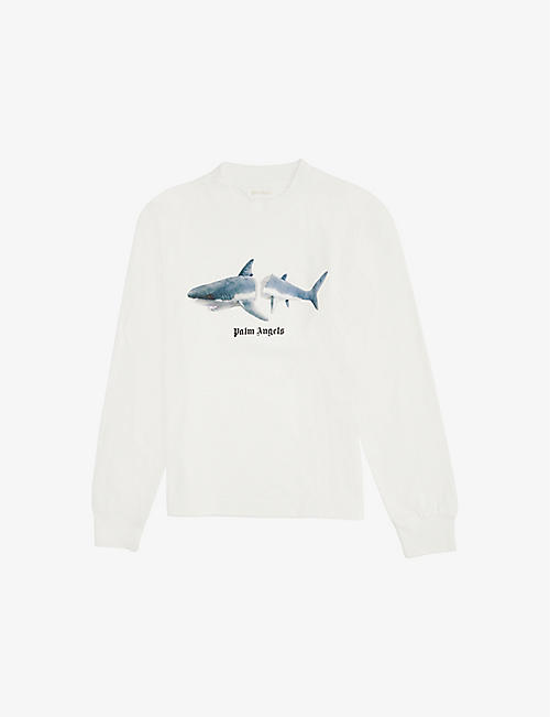 PALM ANGELS: Shark graphic-print cotton-jersey T-shirt 4-10 years