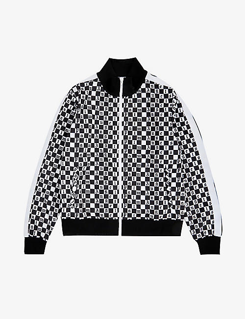 PALM ANGELS: Checkerboard logo-print woven track jacket 4-12 years