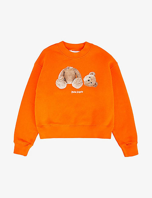 PALM ANGELS: Bear logo-print cotton-jersey sweatshirt 4-12 years