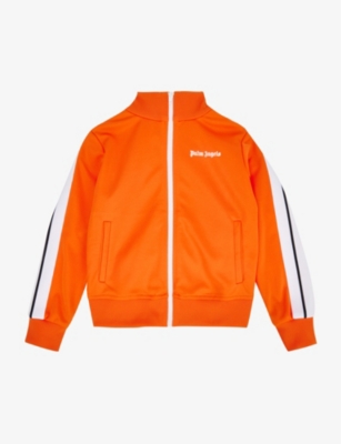Palm Angels Classic Track Logo-print Woven Jacket 8-12 Years In Orange