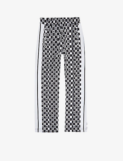 PALM ANGELS: Damier logo-print woven jogging bottoms 8-12 years