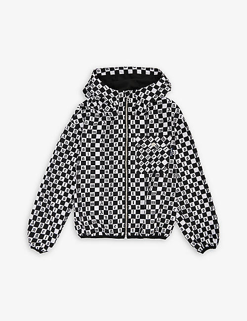 PALM ANGELS: Damier relaxed-fit shell jacket 8-12 years