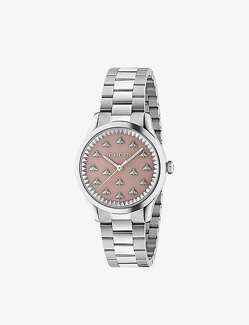GUCCI: YA1265033 G-Timeless stainless-steel automatic watch