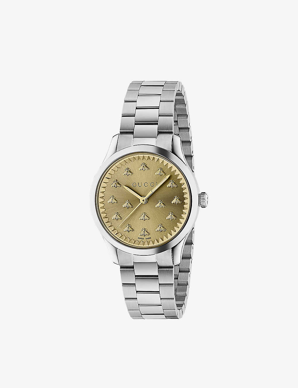 Gucci Womens Gold Ya1265035 G-timeless Stainless-steel Quartz Watch