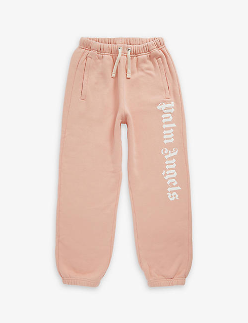 PALM ANGELS: Logo-print cotton jogging bottoms 12 years