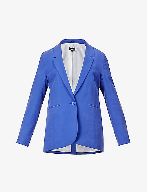 ME AND EM: Longline relaxed-fit woven-twill blazer