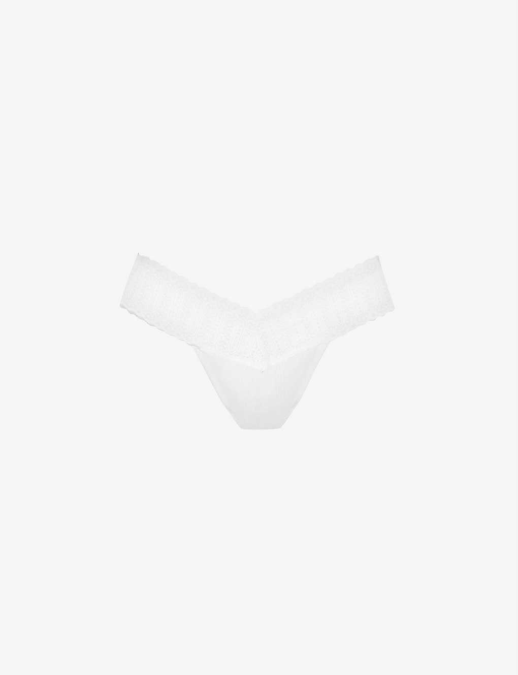 HANKY PANKY ECO RX ORIGINAL MID-RISE RIBBED STRETCH-WOVEN THONG
