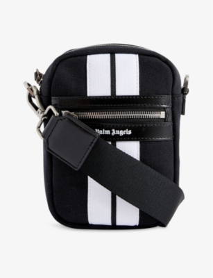 PALM ANGELS Venice Track striped cotton cross body bag Selfridges