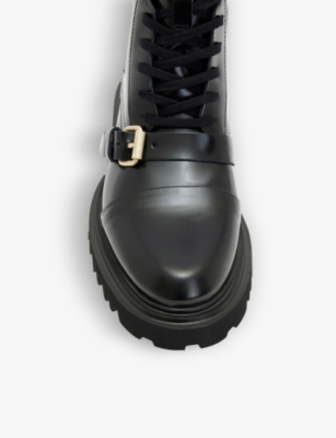 Shop Allsaints Women's Black/warm Bra Tori Leather Ankle Boots