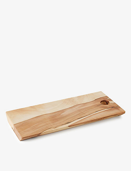GOLDFINGER: Grained upcycled sycamore-wood serving board 40cm