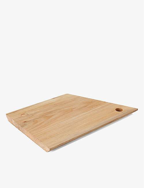 GOLDFINGER: Modern grained upcycled lime-wood serving board 53cm
