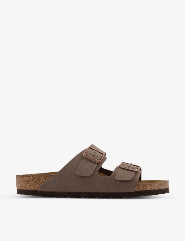 Arizona two-strap faux-leather sandals