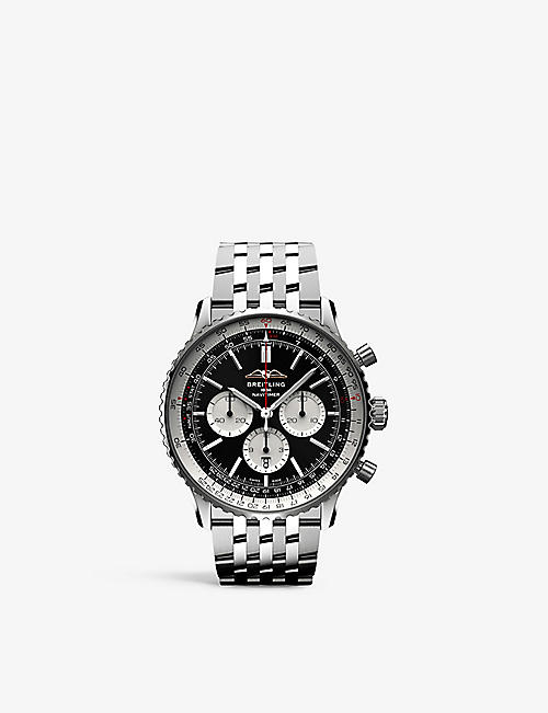 BREITLING: AB0137211B1A1 Navitimer B01 Chronograph stainless-steel automatic watch
