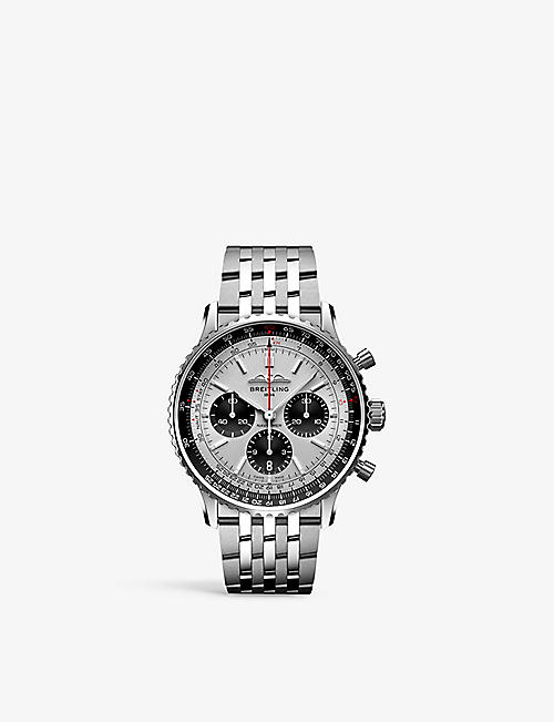 BREITLING: AB0138241G1A1 Navitimer B01 Chronograph stainless-steel automatic watch