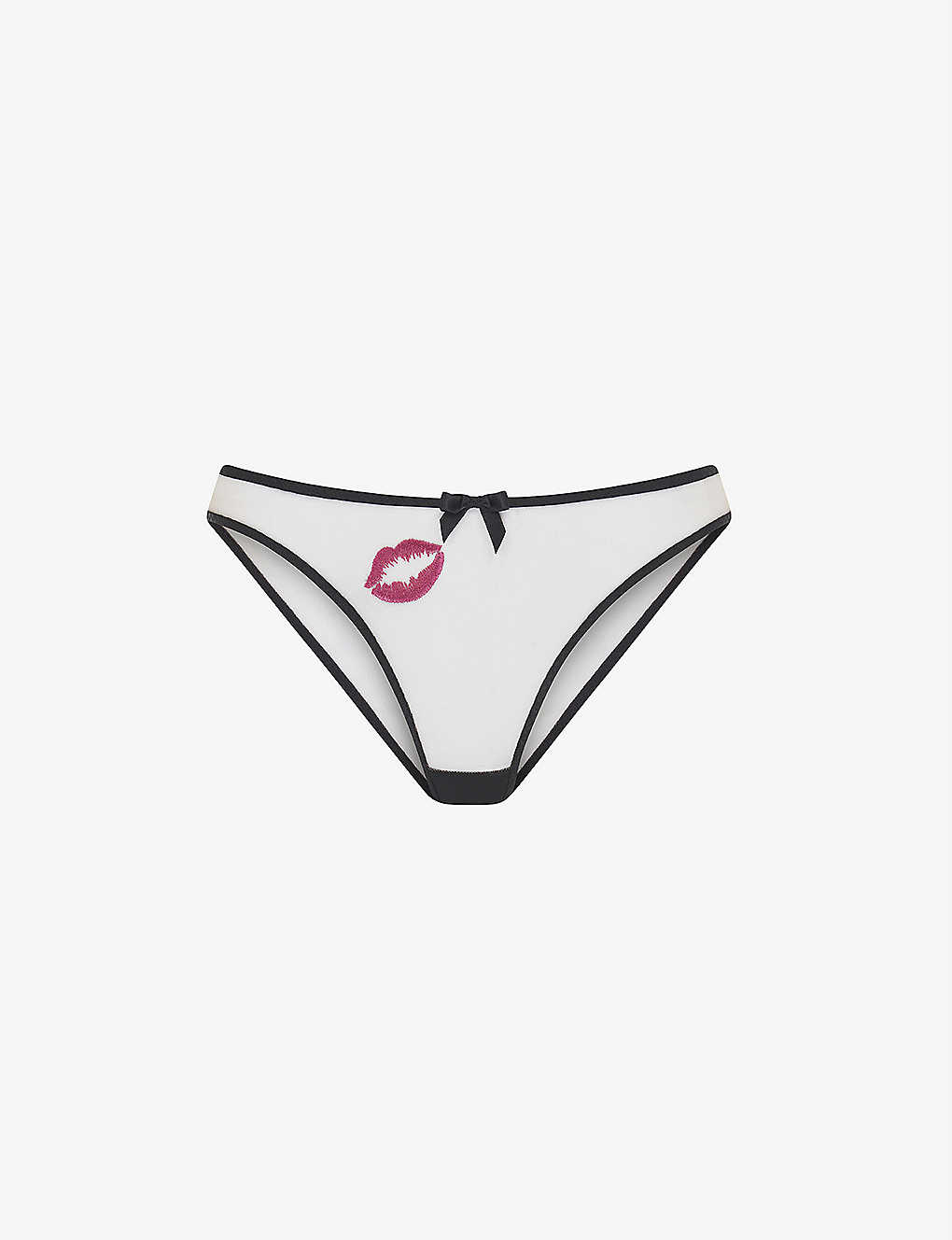 Lotie kiss-embroidered mesh suspender belt Selfridges & Co Women Clothing Underwear Underwear Accessories 