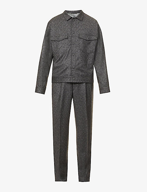 GIORGIO ARMANI: Relaxed-fit stretch-wool blend suit