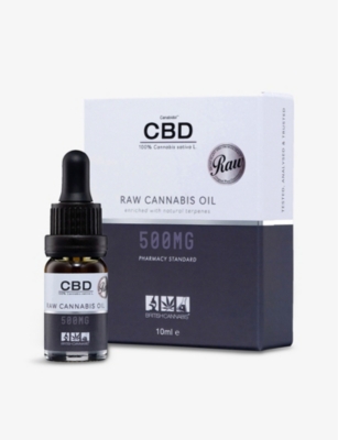 BRITISH CANNABIS: 500mg 100% Raw Cannabis CBD oil 10ml