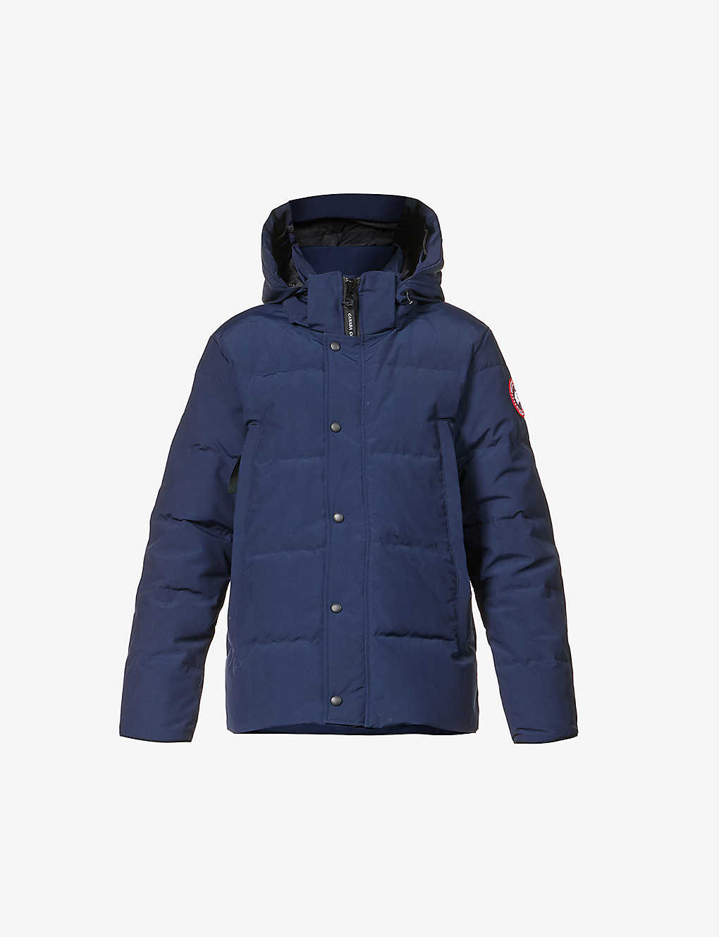 Canada Goose Wyndham Padded Shell-down Hooded Parka Jacket In Atlantic Navy