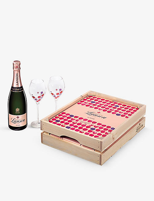 LANSON: Le Rosé Fruit Market rosé champagne gift set