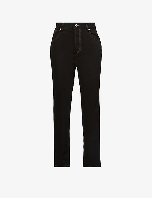 LOEWE: Anagram-pocket tapered low-rise denim jeans