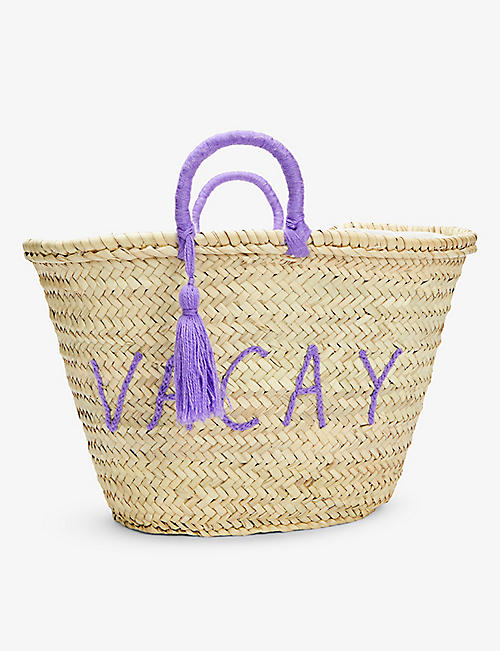 BOUTIQUE BONITA: Vacay palm leaf basket bag