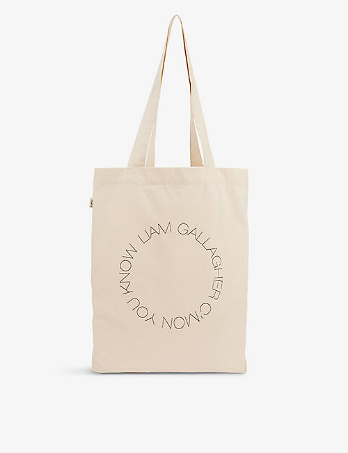LIAM GALLAGHER: C'mon You Know printed cotton tote bag