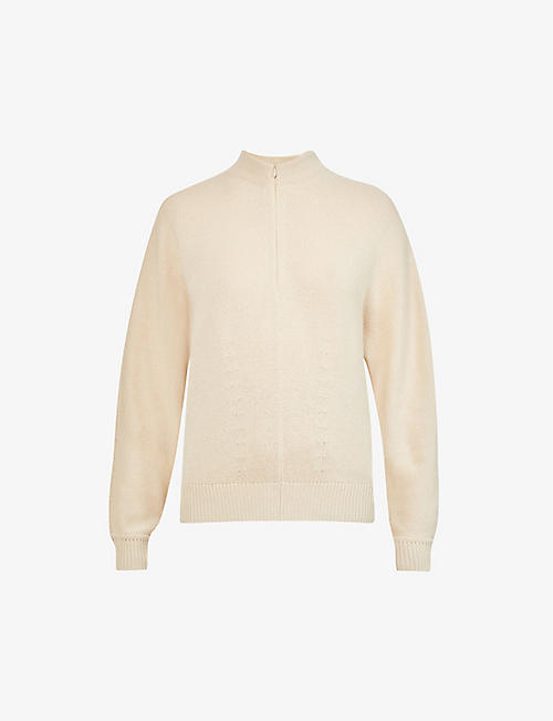 THEORY: Zipped relaxed-fit cashmere jumper