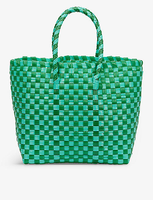 LALO: Shayna medium recycled-plastic tote bag